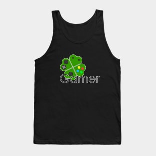 St Patricks day lucky gamer shamrock controller Tank Top